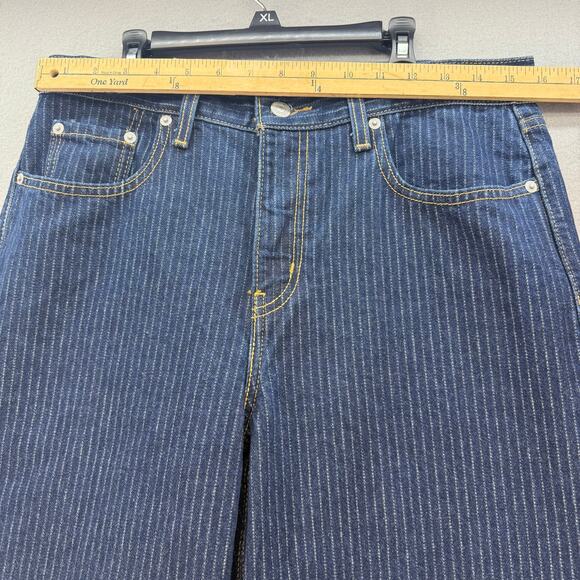 Levi's Jeans Women's 29x30 (8) Dark Blue Low Pro Mid Rise Pinstripe Straight NWT - Picture 11 of 16